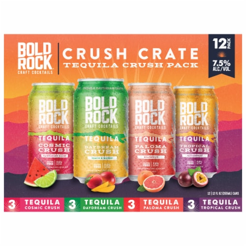 Bold Rock Crush Crate Tequila Crush Pack Perspective: front
