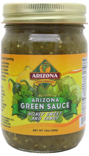 Arizona Salsa and Spice Company Green Tomatillo Sauce Perspective: front