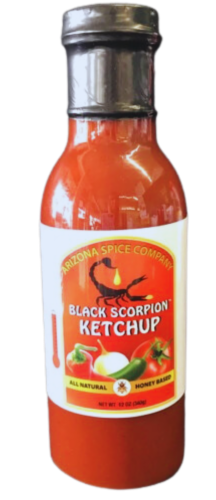 Arizona Salsa and Spice Company Extra Hot Tomato Ketchup Perspective: front