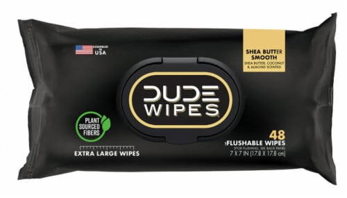 DUDE Wipes® Shea Butter Smooth Extra Large 3 Pack Perspective: front