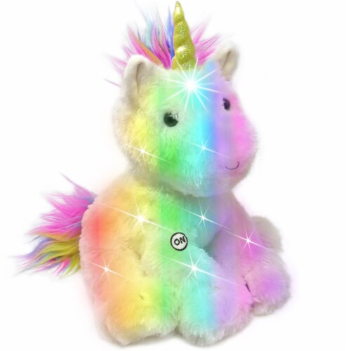 Rainbow Lites Unicorn LED Light Up Rainbow Stuffed Animal Glow Plush 16  inch, 1 Unit - Harris Teeter