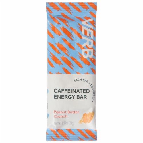 Verb® Peanut Butter Crunch Caffeinated Nutrition Bars Perspective: front