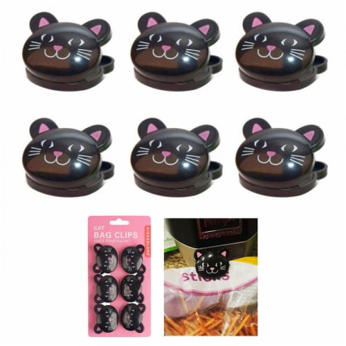 6 Pc Sealing Chip Clips Storage Bag Fresh Food Snack Clip Grip Coffee  Crafts Cat, 1 - Kroger