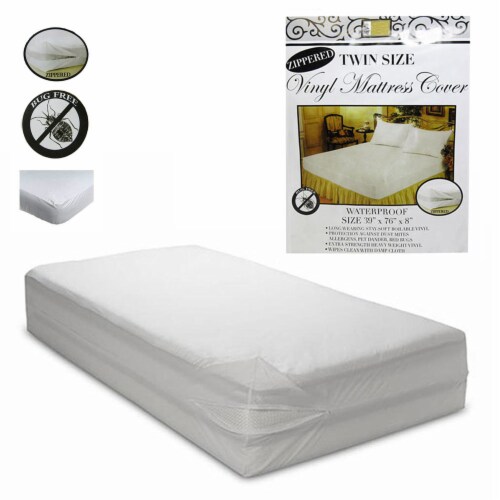 Twin Size Bed Mattress Cover Zipper Plastic Waterproof Bed Bugs