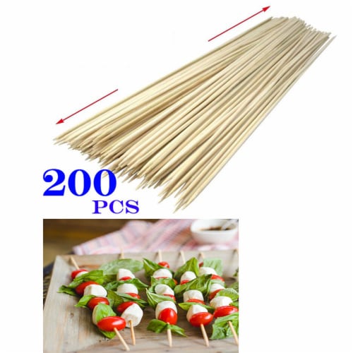 100 X Bamboo Skewers Wooden Sticks for Party BBQ Kebab Fruit