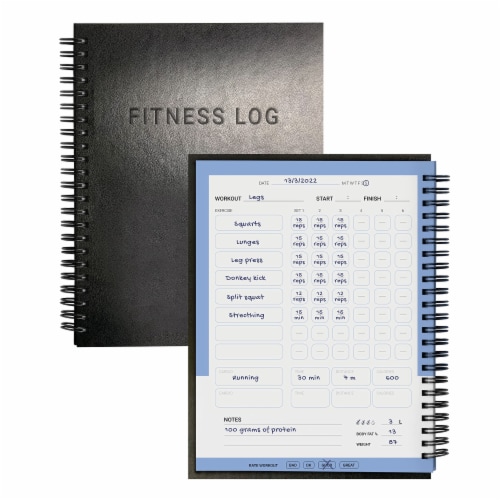 FitMate Fitness Journal, 160-page Spiral Workout Log Book with Goal  Setting, Progress Trackin, 1 - Fry's Food Stores