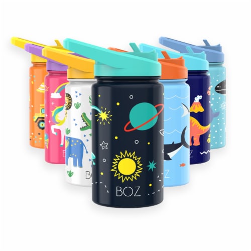 BOZ Kids Insulated Water Bottle with Straw Lid, Stainless Steel Double  Wall-Space, 1 - Ralphs