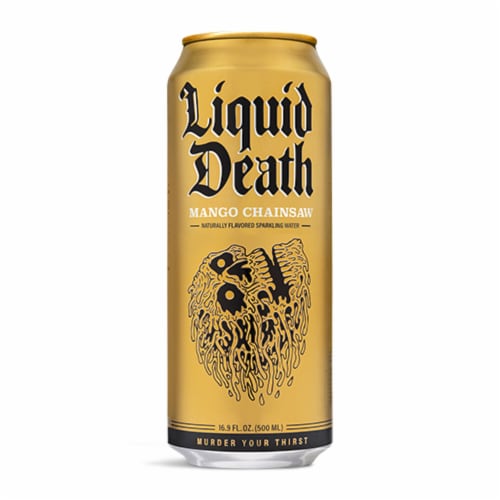 Liquid Death® Mango Chainsaw Flavored Sparkling Water Can