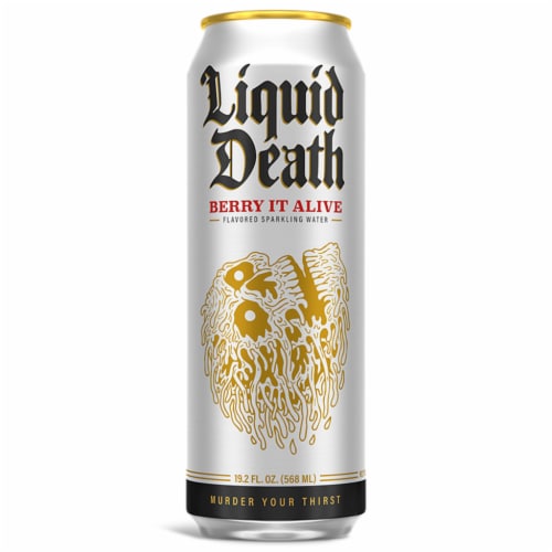 Liquid Death® Berry It Alive Flavored Sparkling Water Can Perspective: front