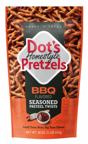 Dot's Homestyle BBQ Flavored Seasoned Pretzel Twists Perspective: front