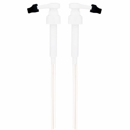 White Coffee Syrup Pump for 750 mL Monin Glass Bottles (Pack of 2) Perspective: front