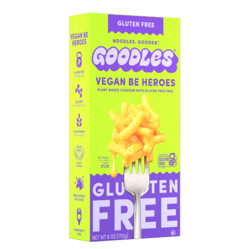 Goodles Vegan Be Heroes Plant Based Gluten Free Mac and Cheese 6 oz