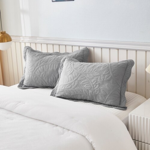 White quilted pillow shams clearance