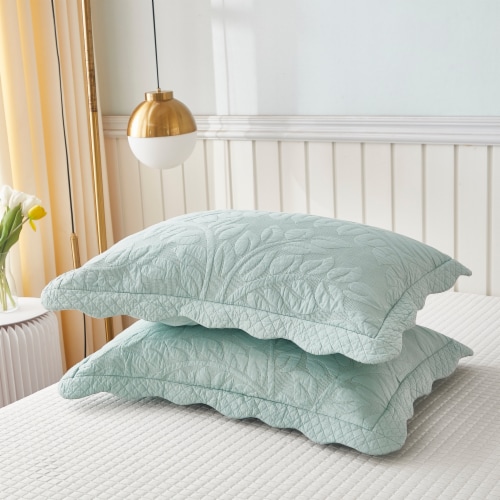 Cotton quilted pillow shams sales