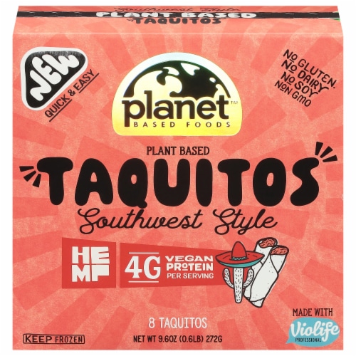 Planet Based Foods® HEMP Vegan Southwest Taquito Perspective: front