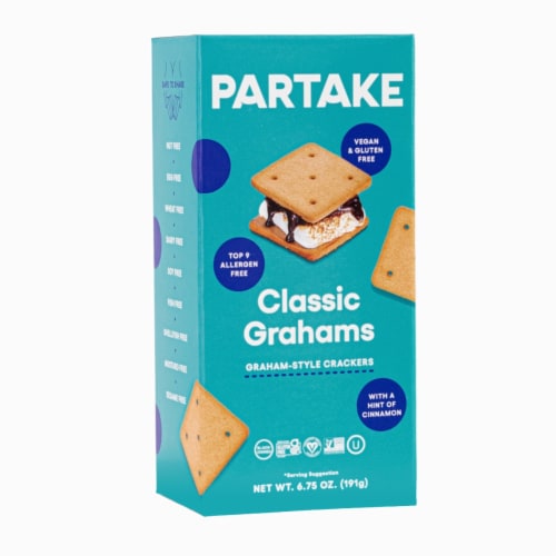Partake Classic Graham Style Crackers Perspective: front