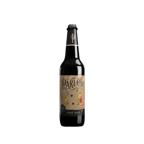 Parlor Root Beer Bottle Perspective: front