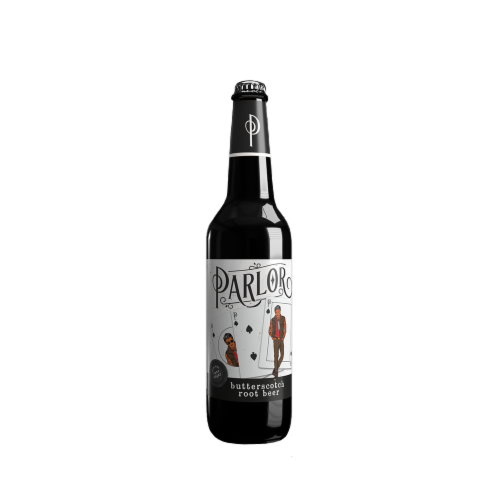 Parlor Butterscotch Root Beer Bottle Perspective: front