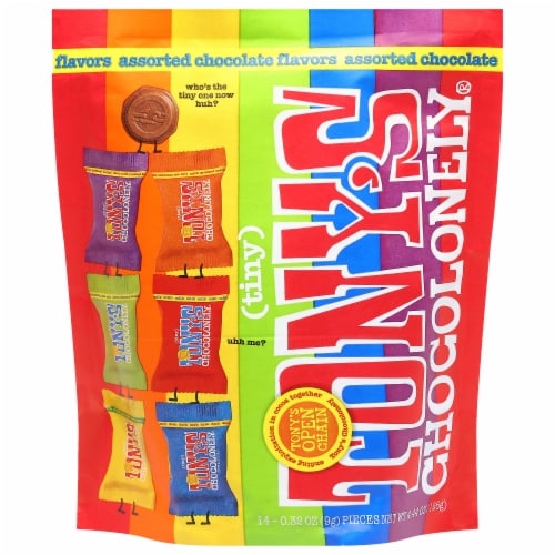 Tony's Chocolonely® Tiny Tony's Assorted Chocolate Candy Bag Perspective: front