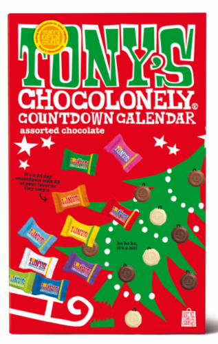 Tony's Chocolonely® Countdown Calendar Assorted Chocolate Perspective: front