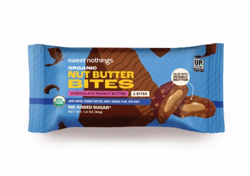 Sweet Nothings Organic Chocolate Peanut Butter Nut Butter Bites Perspective: front