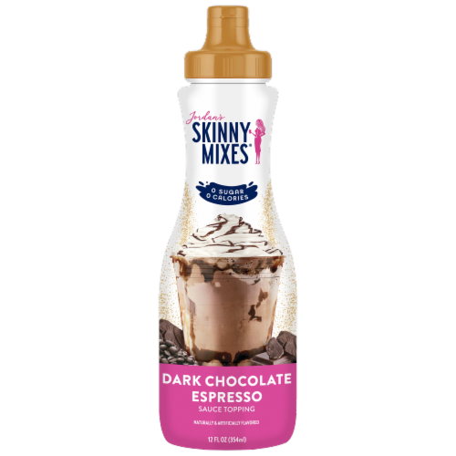 Jordan's Skinny Mixes® Sauces Dark Chocolate Espresso Sauce Topping Perspective: front