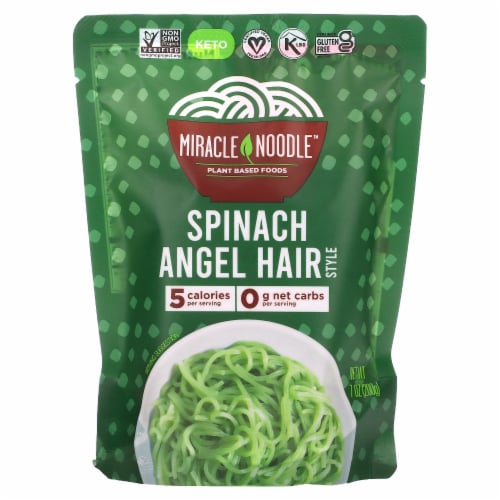 Ready to Eat Noodle Spinach Angel Hair 7 oz Perspective: front