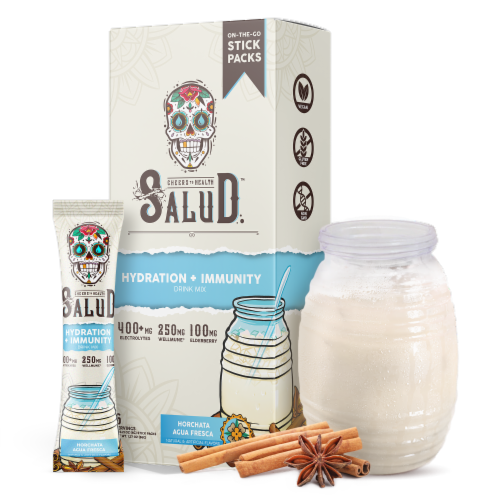 Salud™ Hydration + Immunity Drink Mix - Horchata Agua Fresca Perspective: front