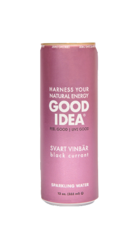 Good Idea® Black Currant Flavored Sparkling Water Can Perspective: front