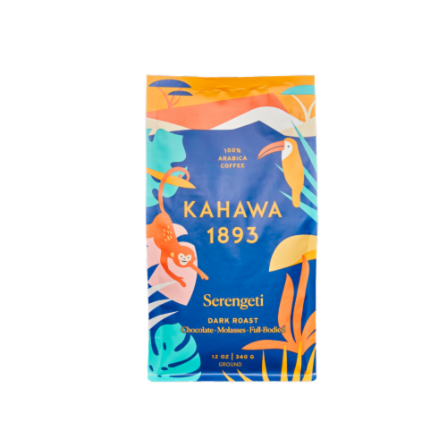 Kahawa 1893 Serengeti Dark Roast Ground Coffee Perspective: front