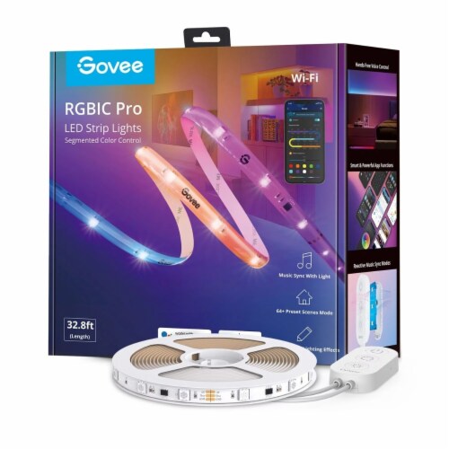 Govee RGBIC Basic Wi-Fi + Bluetooth LED Strip Lights - Govee