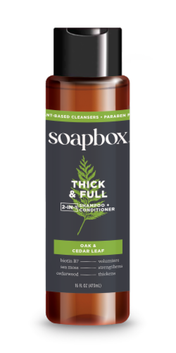 Soapbox® Thick & Full Oak & Cedar Leaf 2-in-1 Shampoo & Conditioner Perspective: front