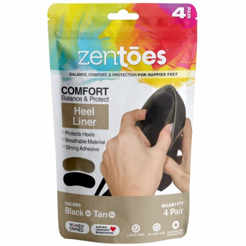 ZenToes Heel Protectors Back of Shoes 8 Cushioned Adhesive Liner