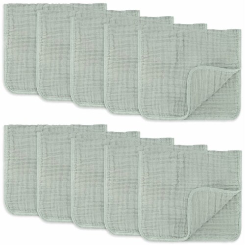 Comfy Cubs Muslin Burp Cloths 10 Pack Large 100 Cotton Hand Washcloths Fern Pack Of 10 Foods Co