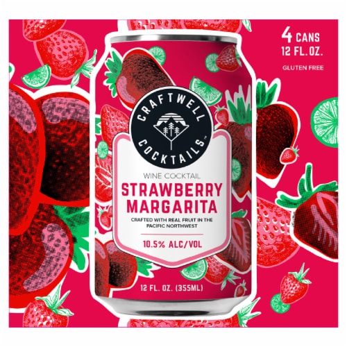 Craftwell Cocktails™ Strawberry Margarita Wine Perspective: front