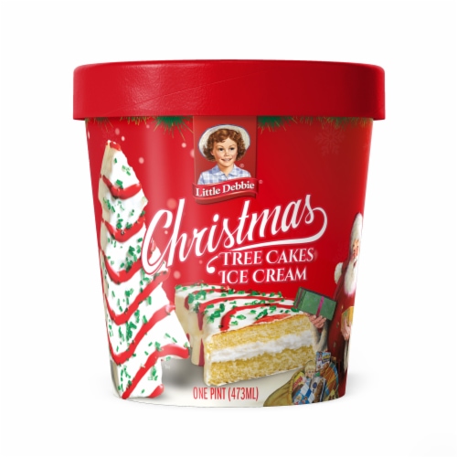 Little Debbie Christmas Tree Cakes Ice Cream Perspective: front