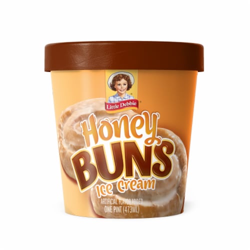Little Debbie® Honey Buns Ice Cream Pint Perspective: front