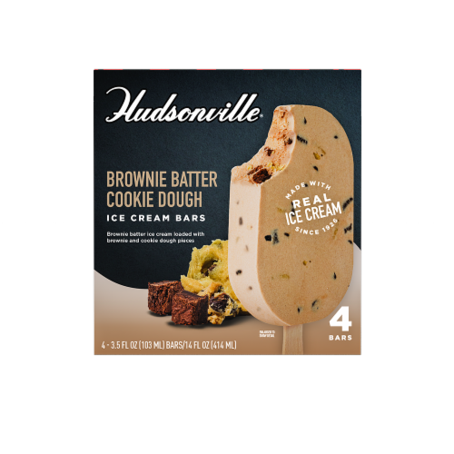 Hudsonville Brownie Batter Cookie Dough Bar Perspective: front