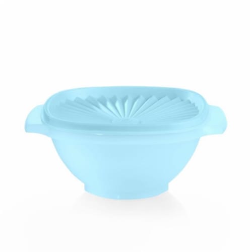 Tupperware Heritage Square Bowl - Aquamarine Perspective: front