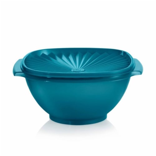 Tupperware Heritage Square Bowl - Mysterious Green Perspective: front