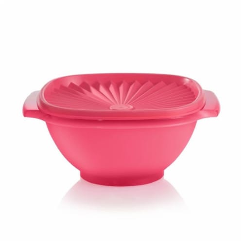 Tupperware Heritage Square Bowl - Flamingo Perspective: front
