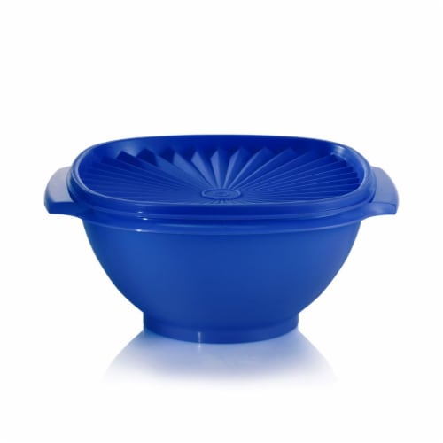 Tupperware Heritage Square Bowl - Basic Blue Perspective: front