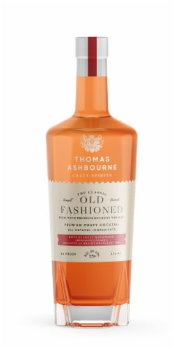 Thomas Ashbourne Old Fashioned Premium Craft Cocktail Perspective: front