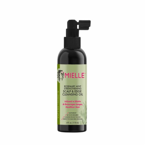 Mielle® Organics Rosemary Mint Strengthening Scalp & Edge Cleansing Oil Hair Treatment Perspective: front