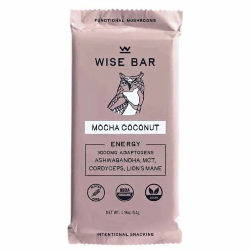 Wise Bar Mocha Coconut Energy Bar Perspective: front