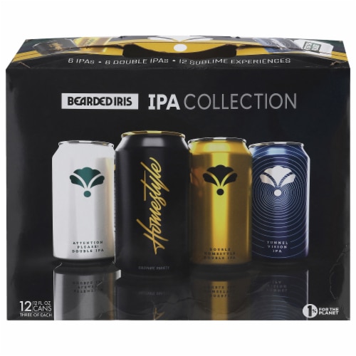 Bearded Iris Brewing IPA Collection Variety Pack Cans Perspective: front