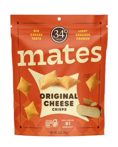 34 Degrees Mates Original Cheese Crisps Perspective: front