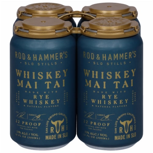 Rod & Hammer's Whiskey Mai Tai Ready To Drink Cans Perspective: front