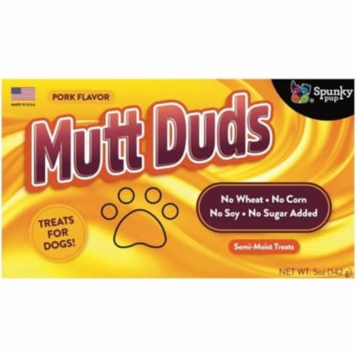 Spunky Spunky Pup Yellow Mutt Duds Semi-Moist Pork Flavor Dog Treat Perspective: front
