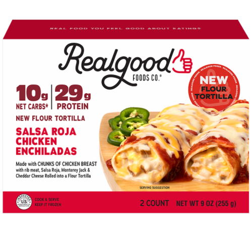 Real Good Foods Co.® Flour Red Tortilla Chicken Enchilada Perspective: front